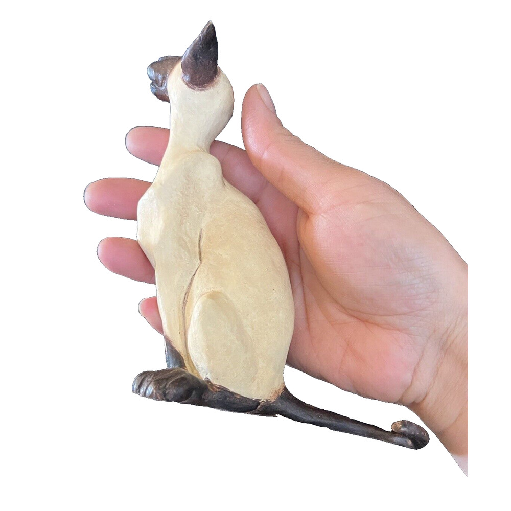 Rare Siamese Cat Figure Sculpture By Border Fine Arts Enesco A8547 Original BOX - Picture 9 of 10